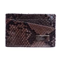 Porta Cartão em Couro de Cobra (Python reticulatus... - Exotic Couros