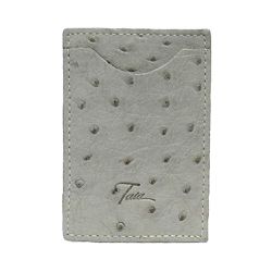 Porta Cartão em Couro de Avestruz (Struthio camelu... - Exotic Couros