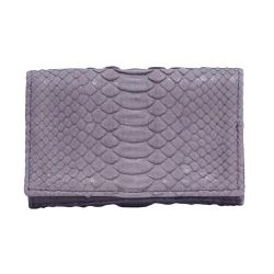 Porta Cartão Em couro de couro de cobra (Python re... - Exotic Couros