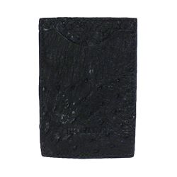 Porta Cartão em Couro de Avestruz (Struthio camelu... - Exotic Couros