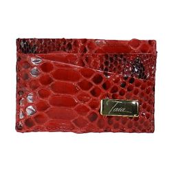 Porta Cartão em couro de Cobra (Python reticulatus... - Exotic Couros