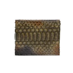 Carteira Masculina em Python Verde Artesanal - Exotic Couros