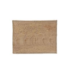 Carteira MINI em Couro de Canela de Avestruz (Stru... - Exotic Couros