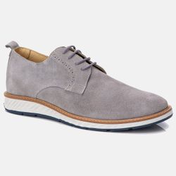 Derby Loafer Moderno Elite Couro Premium Camurça 9... - B2C Shoes