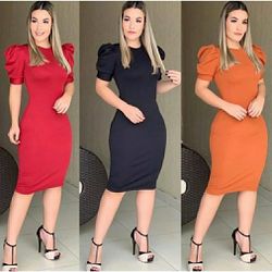 Vestido Feminino Manga Curta B... - KAHSH STORE MARKETPLACE