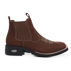 Botina Texana Country Unissex - 5021Castor/Bege - PESSONI