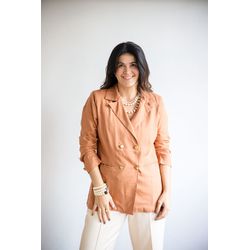 Blazer Feminino de Linho - T... - XICA STORE