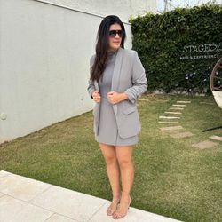 Blazer Feminino Manga Franzi... - XICA STORE