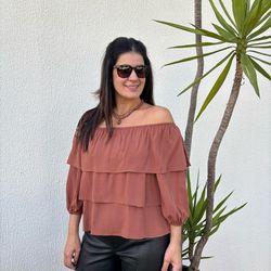 Blusa Feminina Camadas - Cho... - XICA STORE