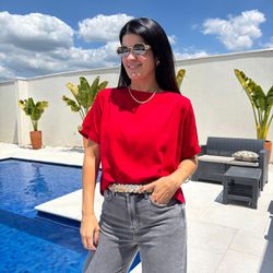 Blusa Feminina Manga Curta -... - XICA STORE