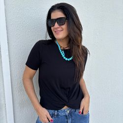 Blusa Feminina Nó - Preta - XICA STORE