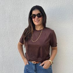 Blusa Feminina Suede - Marro - XICA STORE