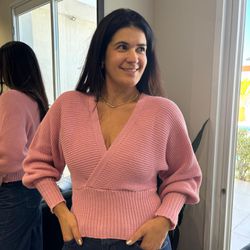 Blusa Feminina Tricô - Rosa ... - XICA STORE