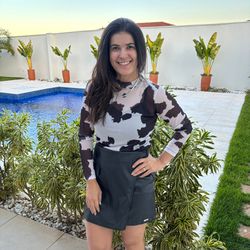 Blusa Feminina Tule - Cow Pr... - XICA STORE