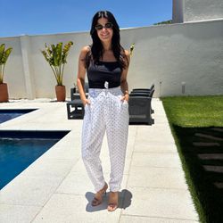 Calça Feminina Aladim Poá - ... - XICA STORE