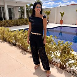 Calça Feminina Aladim Renda ... - XICA STORE