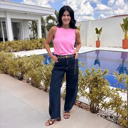 Calça Feminina Barrel com Re... - XICA STORE