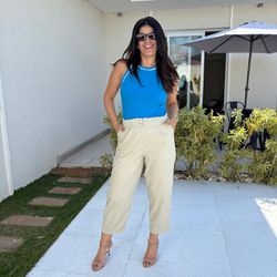 Calça Feminina Barrel - Cru - XICA STORE