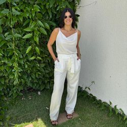 Calça Feminina Prega Linho -... - XICA STORE