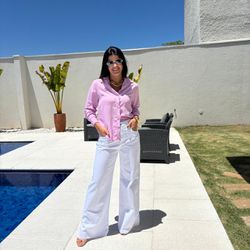 Calça Jeans Feminina Wide Le... - XICA STORE