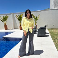 Calça Jeans Feminina Wide Le... - XICA STORE
