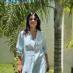 Camisa Feminina Jade Listrad... - XICA STORE