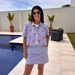 Camisa Feminina Manga Curta ... - XICA STORE