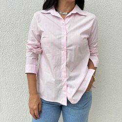 Camisa Feminina Listrada - R... - XICA STORE
