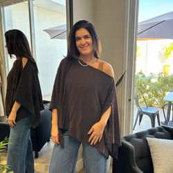 Capa Feminina Trico - Marrom - XICA STORE