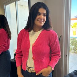 Casaco Feminino Tricô - Rosa - XICA STORE