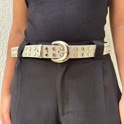 Cinto Feminino Ilhós - Creme - XICA STORE