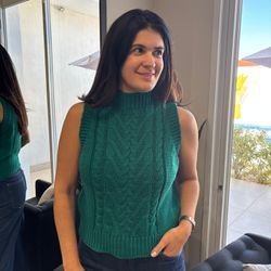 Colete Feminino Tricô Trança... - XICA STORE