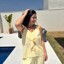 Regata Feminina Babado Devor... - XICA STORE