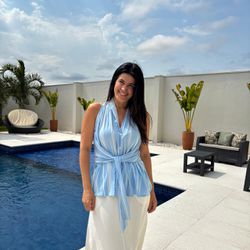 Regata Feminina Botões Amarr... - XICA STORE