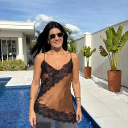 Regata Feminina Cetim - Marr... - XICA STORE