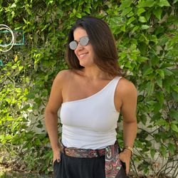 Regata Feminina Drapeada Omb... - XICA STORE