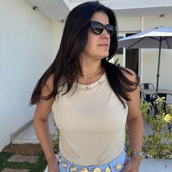 Regata Feminina Kaly - Areia - XICA STORE