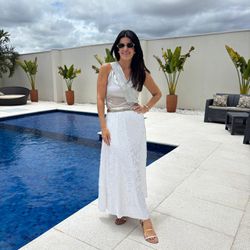 Saia Feminina Longa Paetê - ... - XICA STORE