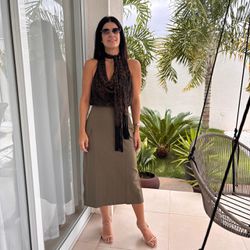 Saia Feminina Midi Barcelona... - XICA STORE