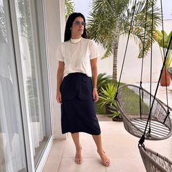 Saia Feminina Tencel Midi - ... - XICA STORE