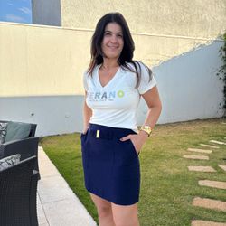 Shorts Saia com Fivela - Mar... - XICA STORE