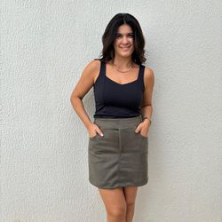 Shorts Saia Feminino Suede -... - XICA STORE