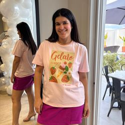 T-Shirt Feminina Gelato - Ro... - XICA STORE