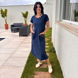 Vestido Feminino Cordão - Ma... - XICA STORE
