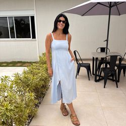 Vestido Feminino Fenda Front... - XICA STORE