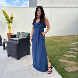 Vestido Feminino Longo - Mar... - XICA STORE