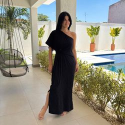 Vestido Feminino Longo - Pre... - XICA STORE