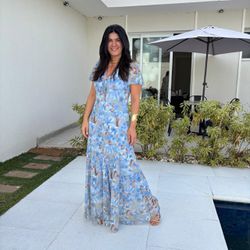 Vestido Feminino Manga Curta... - XICA STORE