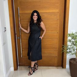 Vestido Feminino Midi PU - P... - XICA STORE