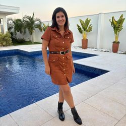 Vestido Feminino Suede Curto... - XICA STORE